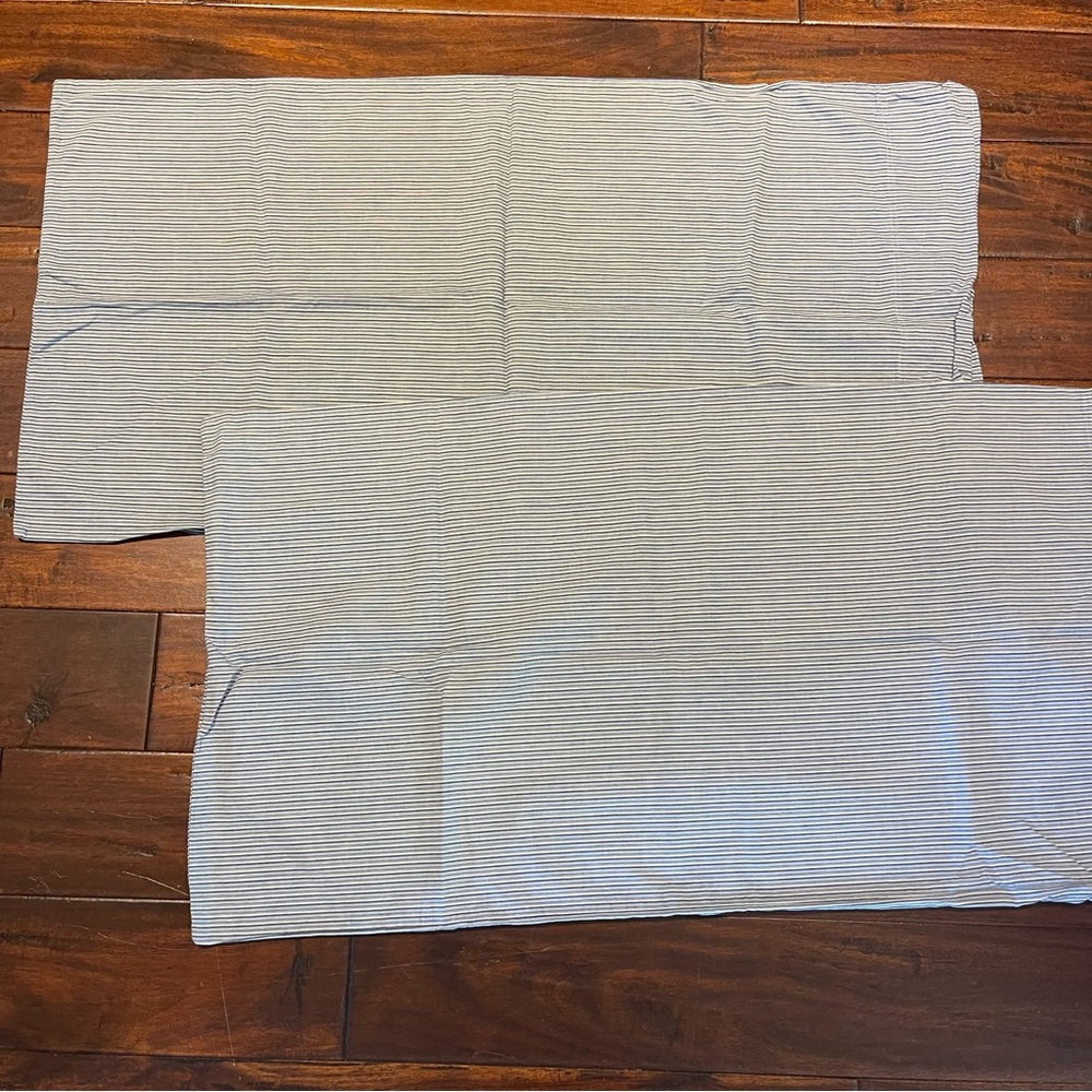 2 Vtg Ralph Lauren Striped king pillowcases